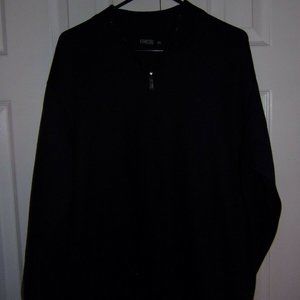 SIZE XXL MENS COTTON ZIPPER PULLOVER SWEATER BLUE